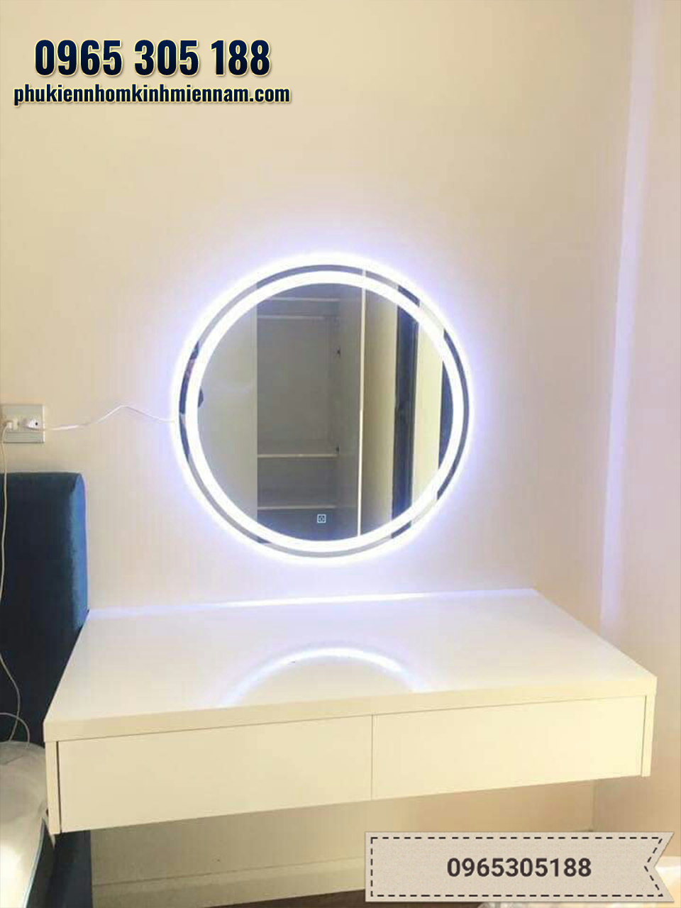 gương đèn led bàn trang điểm 