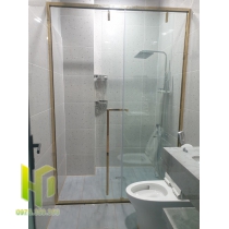 cabin phòng tắm kính hệ slim trượt 180 độ