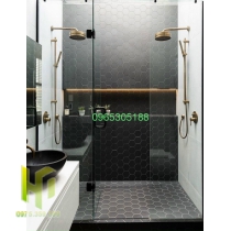 Mẫu cabin phòng tắm PK mạ đen