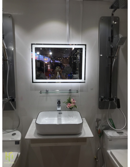 Gương chữ nhật led cảm ứng