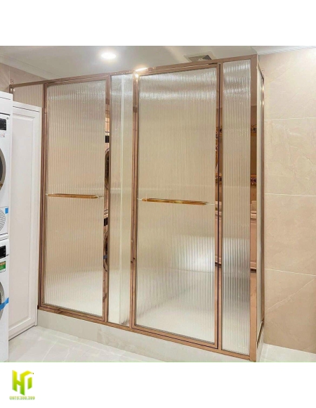 cabin phòng tắm kính hệ slim cửa mở có vách 
