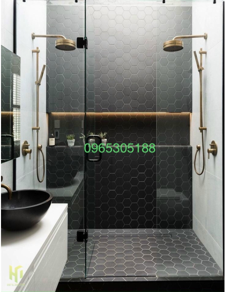 Mẫu cabin phòng tắm PK mạ đen