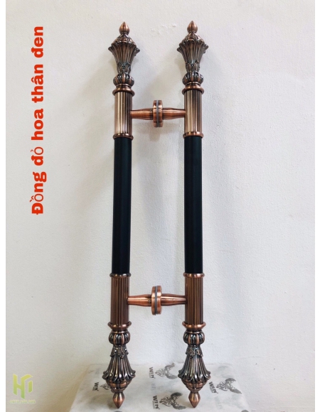 TAY NẮM ĐỒNG ĐỎ HOA THÂN ĐEN